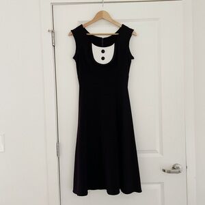 Stop Staring Pinup Midi Tuxedo Bib Retro Dress